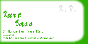 kurt vass business card